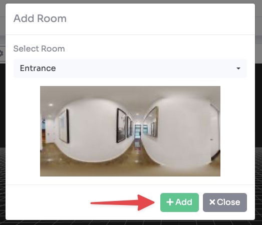 Select room and click + Add button