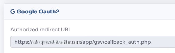 Redirect URI entered