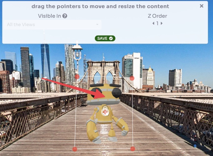 3D Object - drag to rotate, then Save