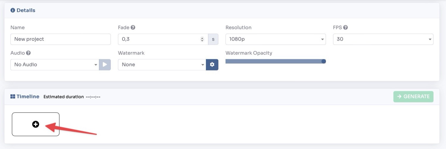 Add slide in timeline