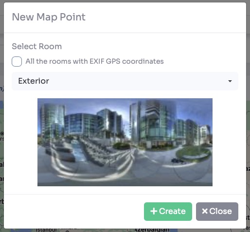 Map settings panel