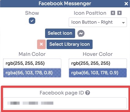Facebook Messenger settings panel - enable visibility and appearance