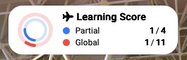 Learning mode score display style
